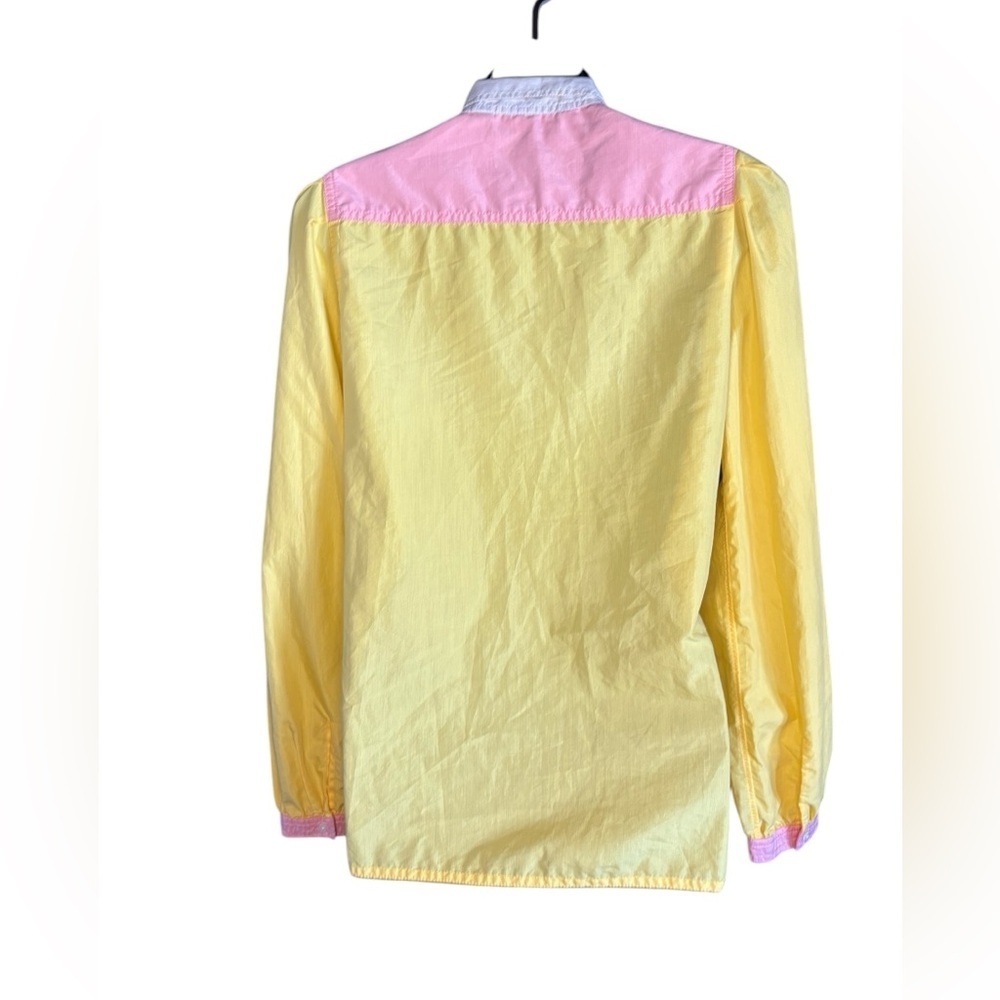 Marc by Marc Jacobs woman’s longsleeve yellow pink 70% cotton shirt sz 4 - Picture 4 of 10